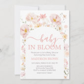 Boho Wildflower Arch Baby in Bloom Baby shower Kaart (Voorkant)