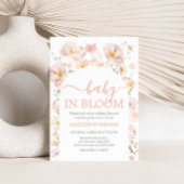 Boho Wildflower Arch Baby in Bloom Baby shower Kaart