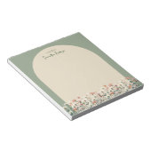 Boho Wildflower Arch Floral Border Notitieblok (Schuin)