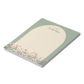 Boho Wildflower Arch Floral Border Notitieblok (Linkerzijde)