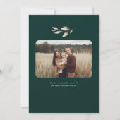 Boho Wildflower Arch Foto Kerstmis Feestdagenkaart (Achterkant)