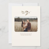 Boho Wildflower Arch Foto Kerstmis Feestdagenkaart (Achterkant)