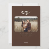 Boho Wildflower Arch Foto Kerstmis Feestdagenkaart (Achterkant)