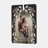 Boho Wildflower Arch Foto Kerstmis Metalen Ornament (Voorkant links)