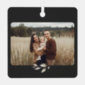 Boho Wildflower Arch Foto Kerstmis Metalen Ornament (Achterkant)