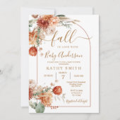 Boho Wildflower Arch Herfst Verliefd op Baby showe Kaart (Voorkant)