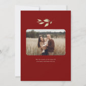 Boho Wildflower Arch Photo Christmas Feestdagenkaart (Achterkant)