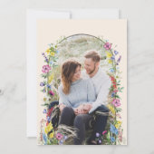 Boho Wildflower Arch Trouwfoto Save The Date (Achterkant)