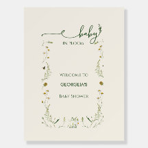Boho Wildflower Baby in Bloei Baby Shower Uitnodig