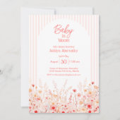 Boho Wildflower Baby in Bloom Complete Baby Shower Kaart (Voorkant)