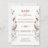 Boho Wildflower Baby in Bloom Kaart (Voorkant)