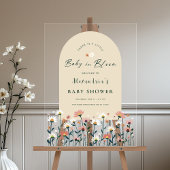 Boho Wildflower Baby in Bloom Shower Welkom Acryl Bord