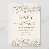Boho Wildflower Baby in het Baby shower Bloom Kaart (Voorkant)