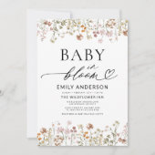 Boho Wildflower Baby in het Baby shower Bloom Kaart (Voorkant)