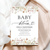 Boho Wildflower Baby in het Baby shower Bloom Kaart