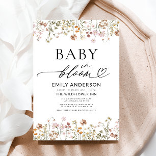 Boho Wildflower Baby in het Baby shower Bloom Kaart