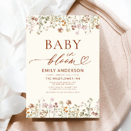 Boho Wildflower Baby in het Baby shower Bloom Kaart