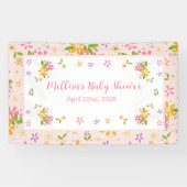 Boho Wildflower Baby Meisje Douche Banner (Horizontaal)