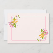 Boho Wildflower Baby Meisje Douche Dank je Kaart (Achterkant)