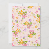 Boho Wildflower Baby Meisje Douche Uitnodiging (Achterkant)