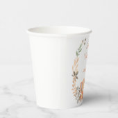 Boho Wildflower Baby Olifant Baby shower Papieren Bekers (Rechts)