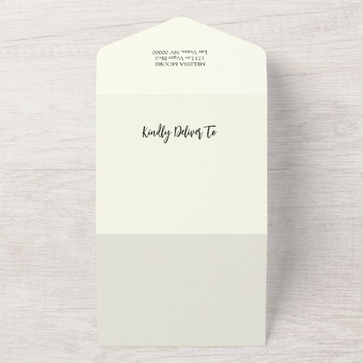 Boho Wildflower Baby shower All In One Uitnodiging (Buitenkant)