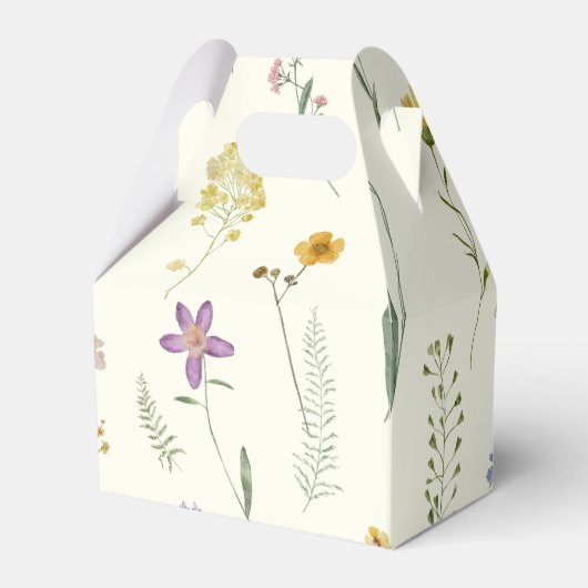 Boho Wildflower baby shower Bedankdoosjes (Achterkant)