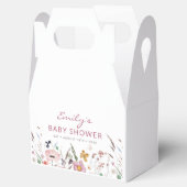 Boho Wildflower Baby shower Bedankdoosjes (Geopend)