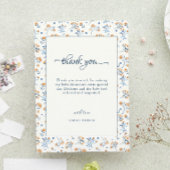 Boho Wildflower Baby shower bedankje Bedankkaart