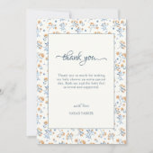 Boho Wildflower Baby shower bedankje Bedankkaart (Voorkant)