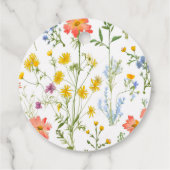 Boho Wildflower baby shower Bedankjes Labels (Achterkant)