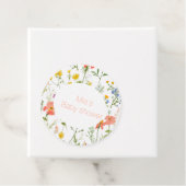 Boho Wildflower baby shower Bedankjes Labels (In situ)