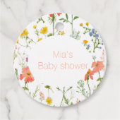 Boho Wildflower baby shower Bedankjes Labels (Voorkant)