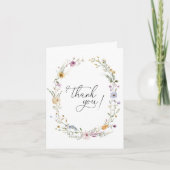Boho Wildflower Baby shower Bedankkaart (Voorkant)