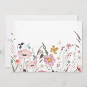 Boho Wildflower Baby shower Bedankkaart (Achterkant)