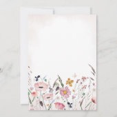 Boho Wildflower Baby shower Bedankkaart (Achterkant)