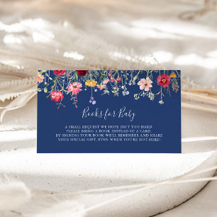 Boho Wildflower Baby shower Boekaanvraag Informatiekaartje