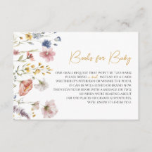 Boho Wildflower Baby shower Boeken voor Baby