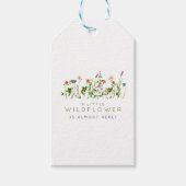Boho Wildflower Baby shower Cadeaulabel (Voorkant)