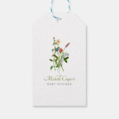 Boho Wildflower Baby shower Cadeaulabel (Achterkant)