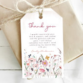 Boho Wildflower Baby shower Cadeaulabel