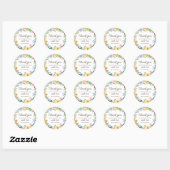Boho Wildflower Baby shower Dank u Sticker (Vel)