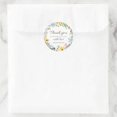Boho Wildflower Baby shower Dank u Sticker (Tas)