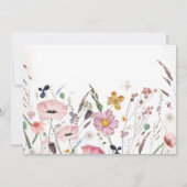 Boho Wildflower Baby shower Foto Kaart (Achterkant)