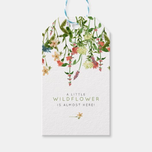 Boho Wildflower Baby shower Gift Labels Cadeaulabel (Voorkant)