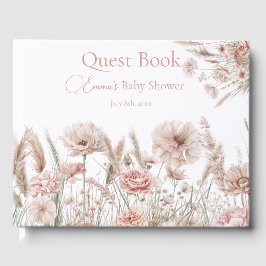 Boho Wildflower Baby Shower Guest Book Gastenboek