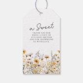 Boho Wildflower Baby shower Hartelijk dank Cadeaulabel (Achterkant)