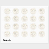 Boho Wildflower Baby shower Hartelijk dank Ronde Sticker (Vel)