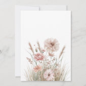 Boho Wildflower Baby Shower Invitation Kaart (Achterkant)