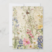 Boho Wildflower Baby shower Kaart (Achterkant)